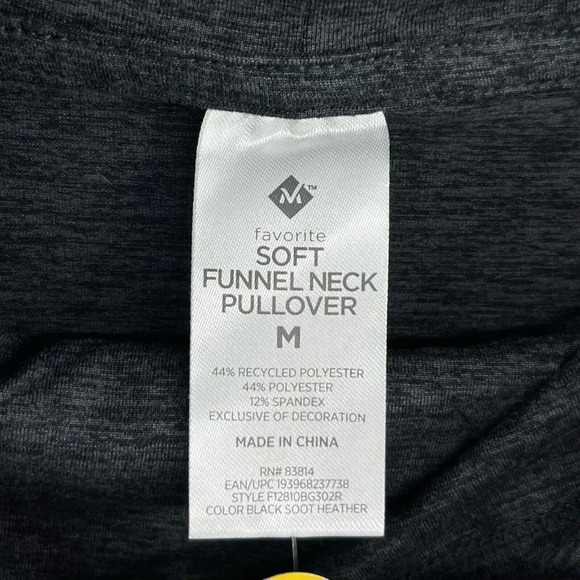 Member's Mark Shirt Women's Sz M Gray Favorite Soft Funnel Neck Pullover - Picture 10 of 11